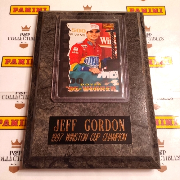 Jeff Gordon #24 Nascar 🏁 Racing Trading Card on Plaque 🏎 Winston Cup Champion - Picture 2 of 2